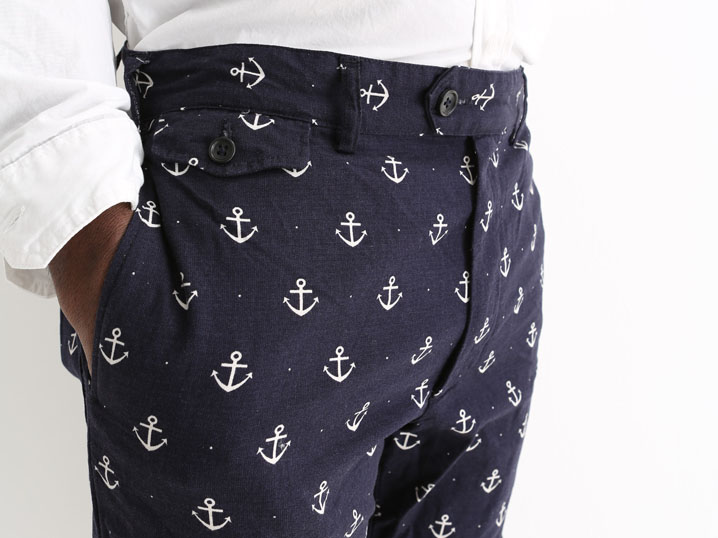 Men's Fashion Anchor Print Dress Shorts SOLETOPIA