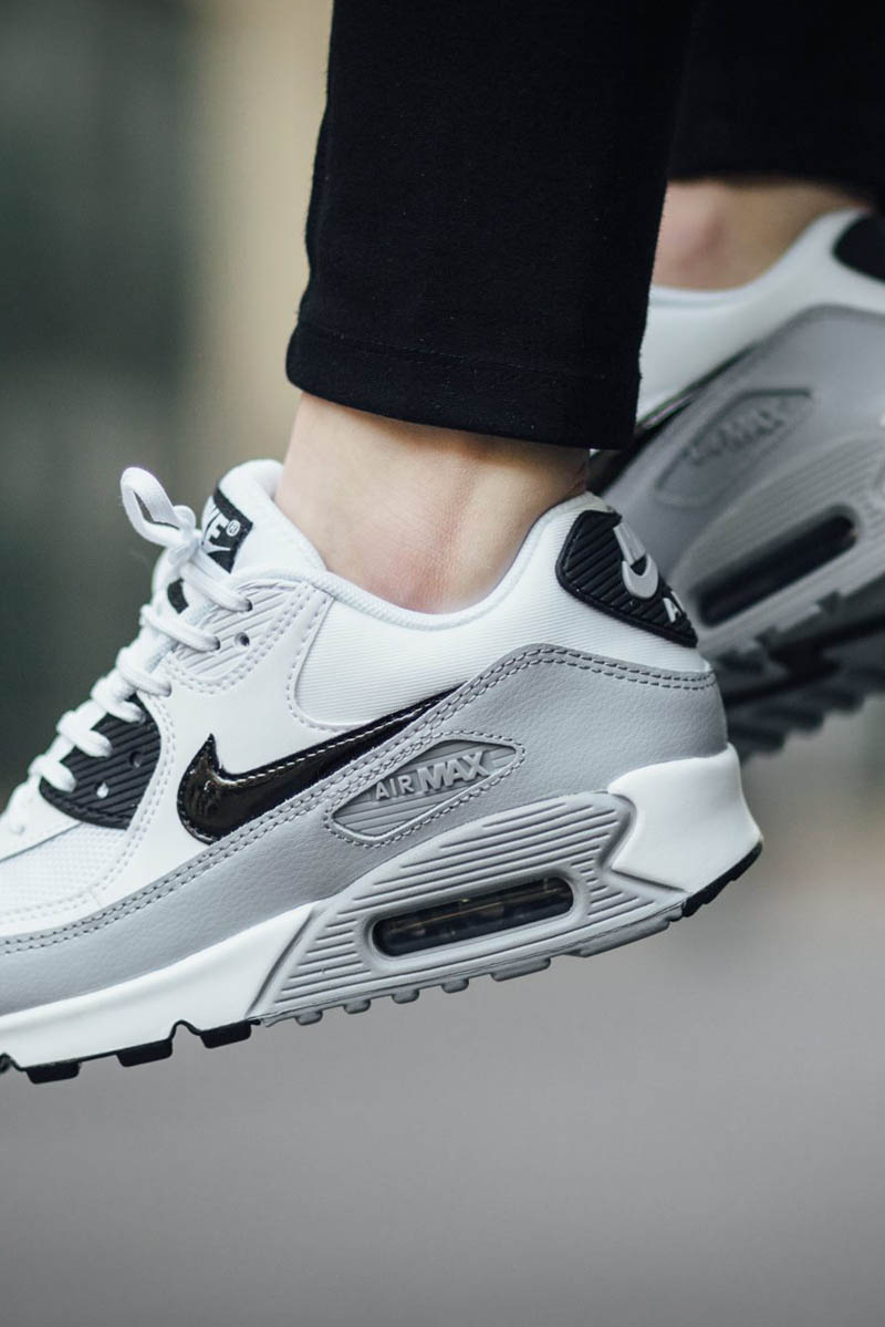 The Stunning NIKE Air Max 90 Essential in White & Grey | SOLETOPIA