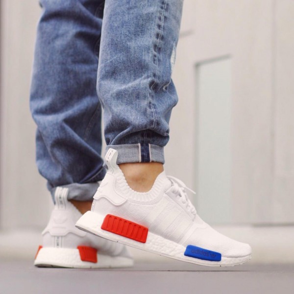 adidas nmd blue red white