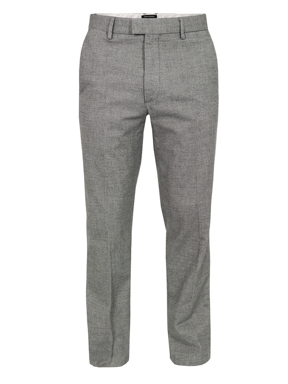 Grey herringbone dress pants, slim fit & tapered cut | SOLETOPIA