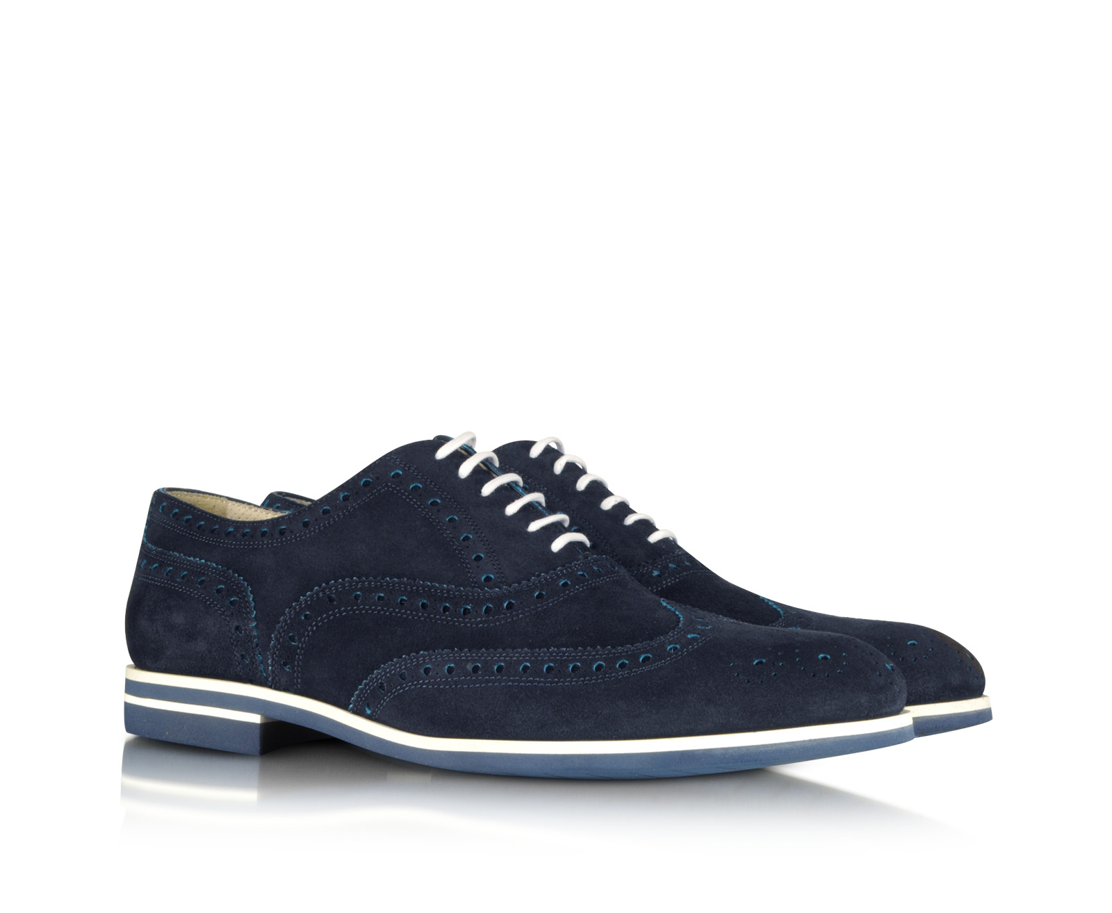 blue suede shoes white sole