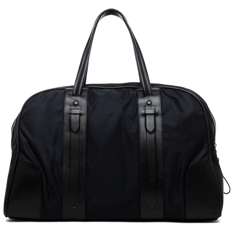 Neil Barrett Black Leather Trim Weekend Bag | SOLETOPIA