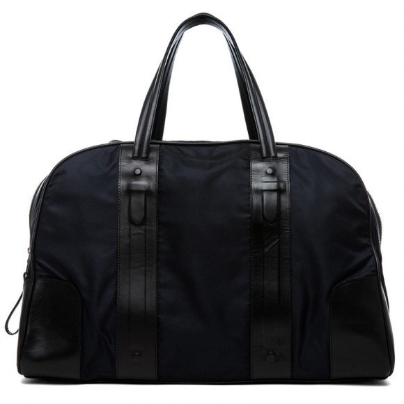 Neil Barrett Black Leather Trim Weekend Bag | SOLETOPIA