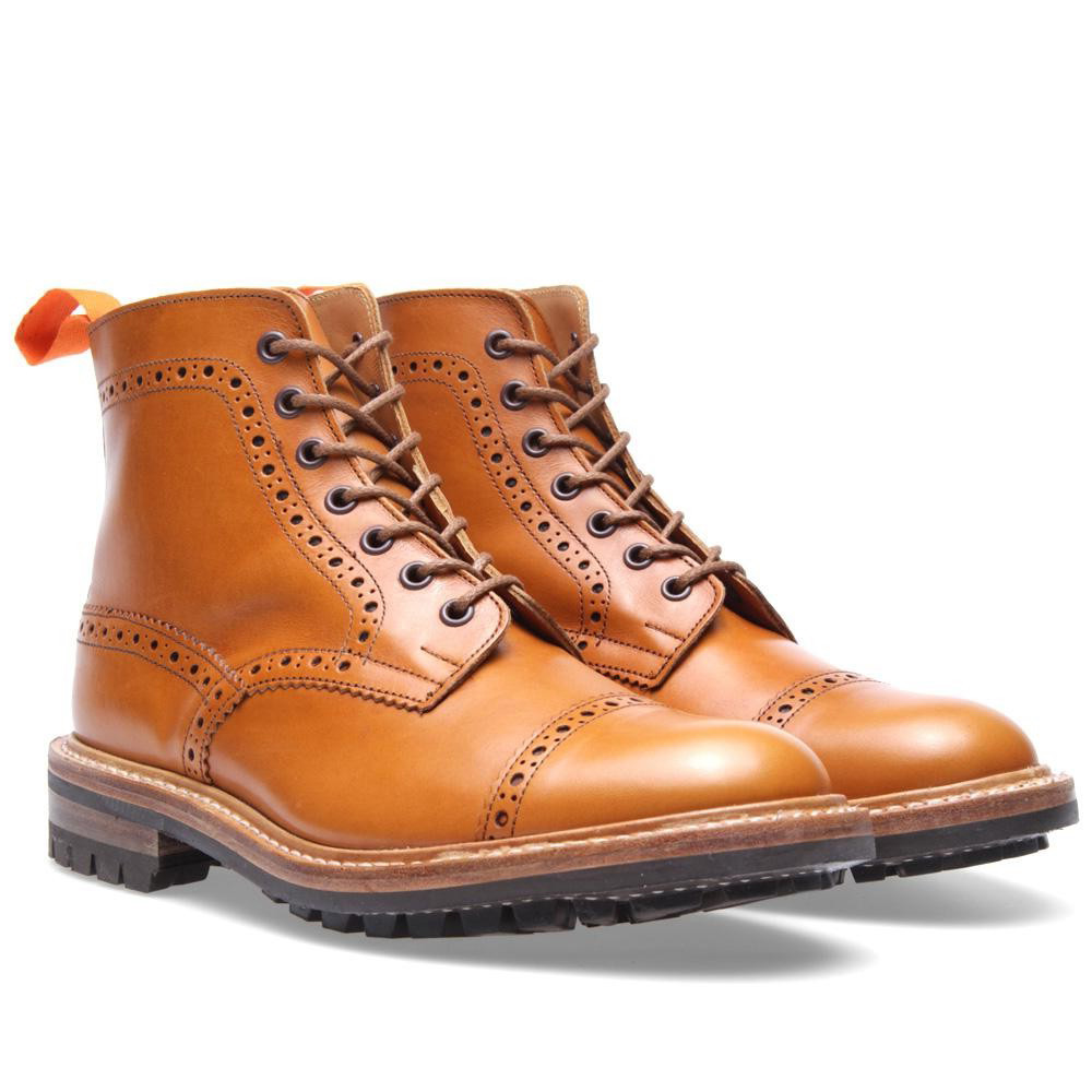 Perforated Cap Toe acorn antique SUPER boot | SOLETOPIA