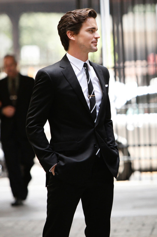 Neal Caffrey/Matt Bomer White Collar formal black suit | SOLETOPIA