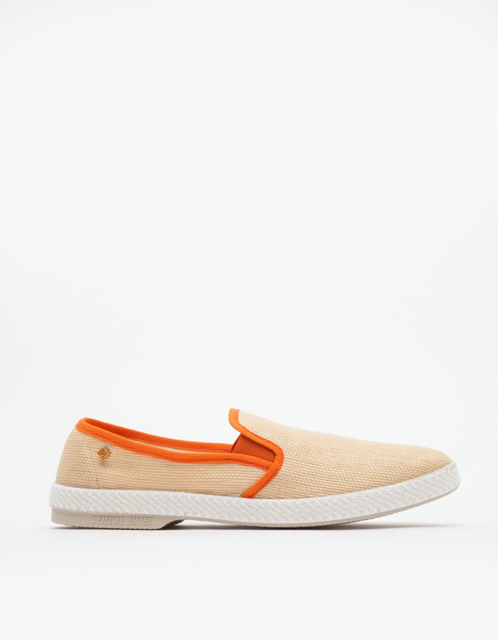 Orange Woven Espadrille | SOLETOPIA