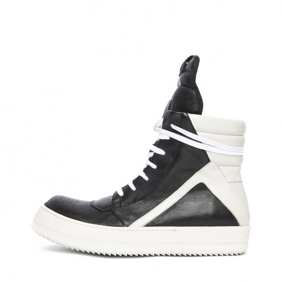 Rick Owens Black Leather Sneakers | SOLETOPIA