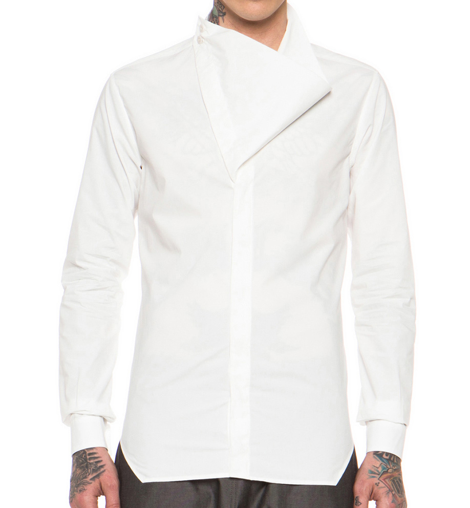 cut collar dress shirt