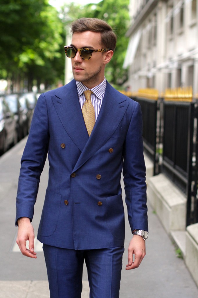 Blue DB Suit × Hermès Necktie | SOLETOPIA