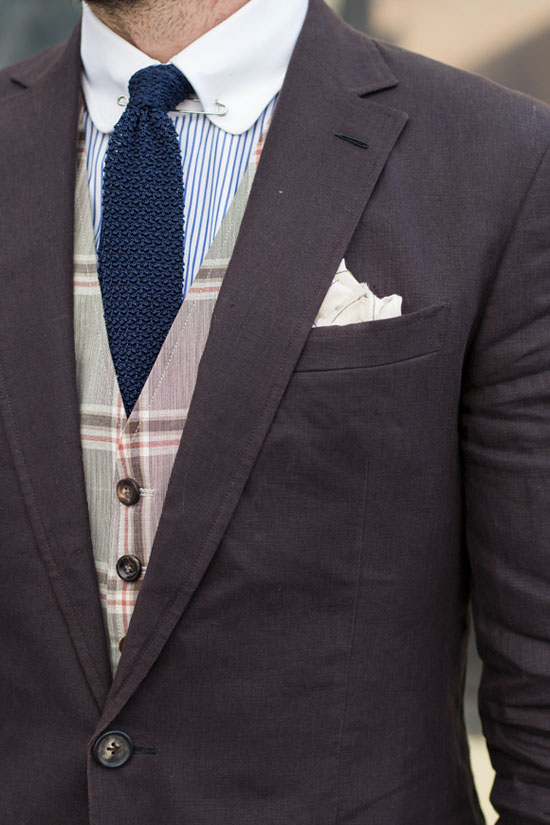 Chocolte Brown Linen Suit | SOLETOPIA