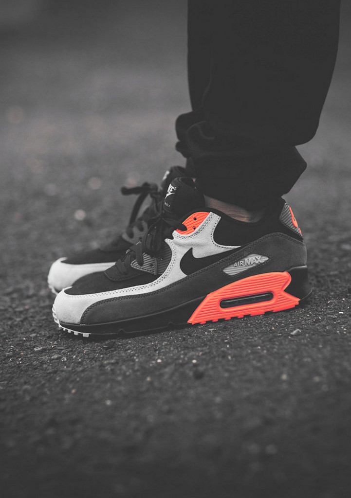 Nike Air Max 90 Ash × Crimson | SOLETOPIA