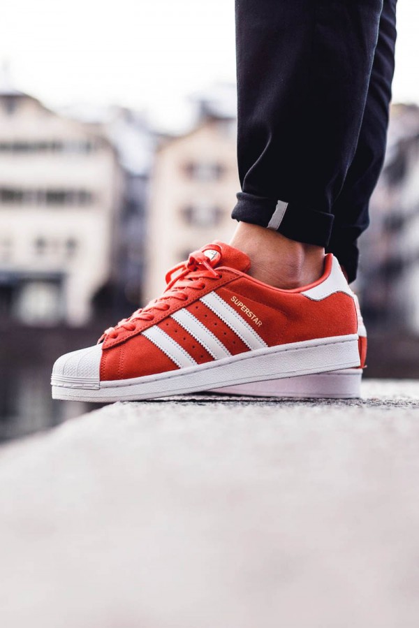 ADIDAS Superstar Suede Red White Red | SOLETOPIA