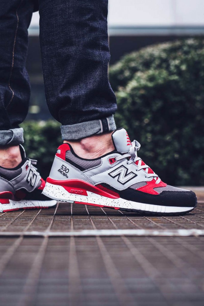 NEW BALANCE M530 90s Running Leather Grey × Red | SOLETOPIA